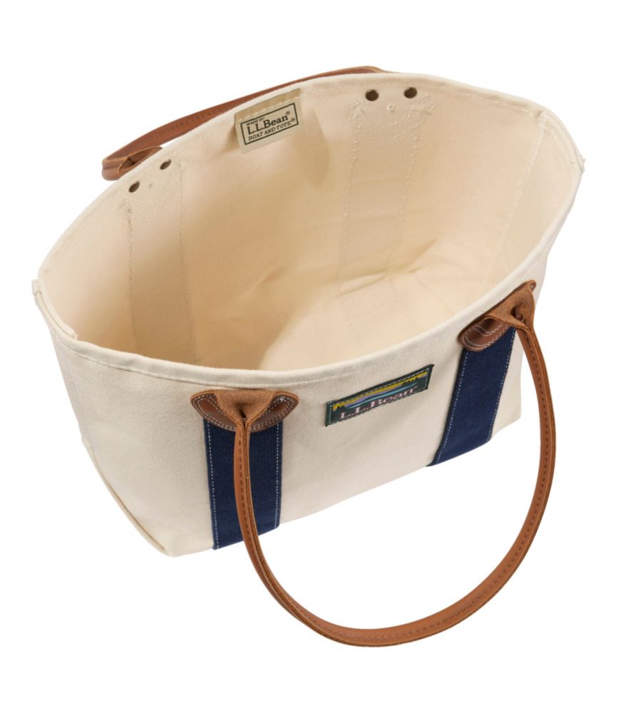 Leather-Handle Katahdin Boat and Tote®, Blue/Natural, small image number 3