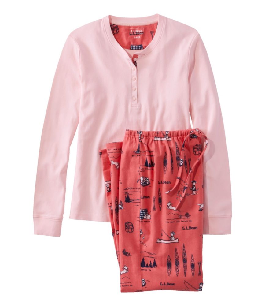 Women's Cozy PJ Set, Print Pajamas & Nightgowns at L.L.Bean