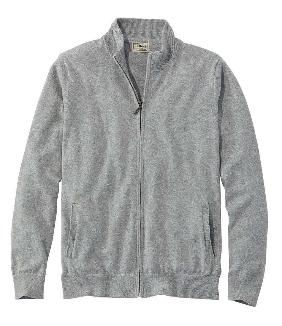 Men's Cotton/Cashmere Sweater, Full Zip | Sweaters at L.L.Bean