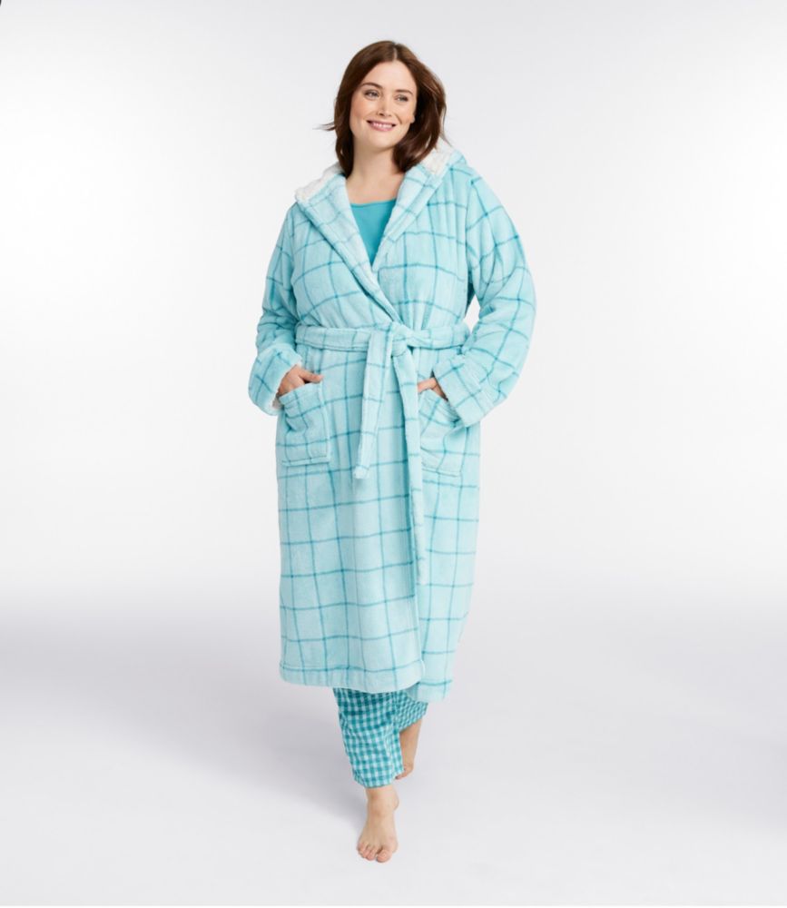 Women's Wicked Plush Robe, Baltic Blue Plaid, small image number 2