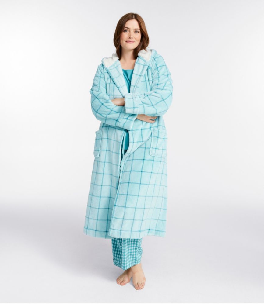 Women's Wicked Plush Robe, Baltic Blue Plaid, small image number 4