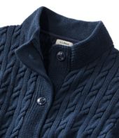 Women's Double L® Cable Sweater, Zip Cardigan at L.L. Bean