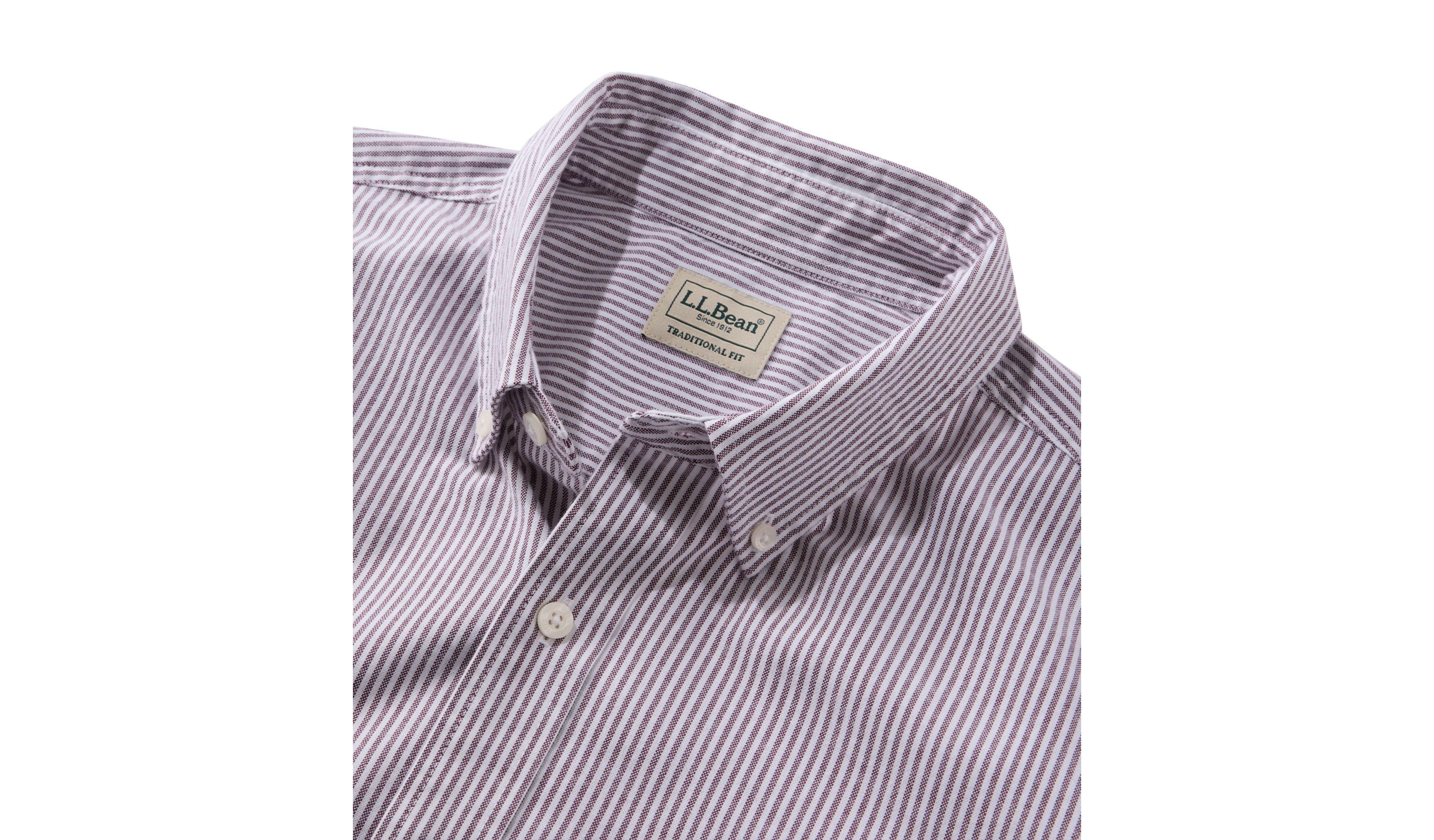 Men's Comfort Stretch® Oxford Shirt, Slightly Fitted, Stripe