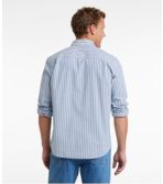 Men's Comfort Stretch Oxford Shirt, Slightly Fitted Untucked Fit, Stripe