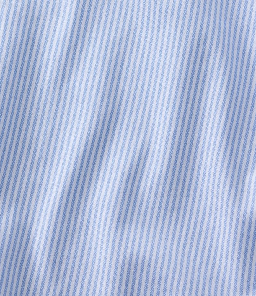 Men's Comfort Stretch Oxford Shirt, Slightly Fitted Untucked Fit, Stripe
