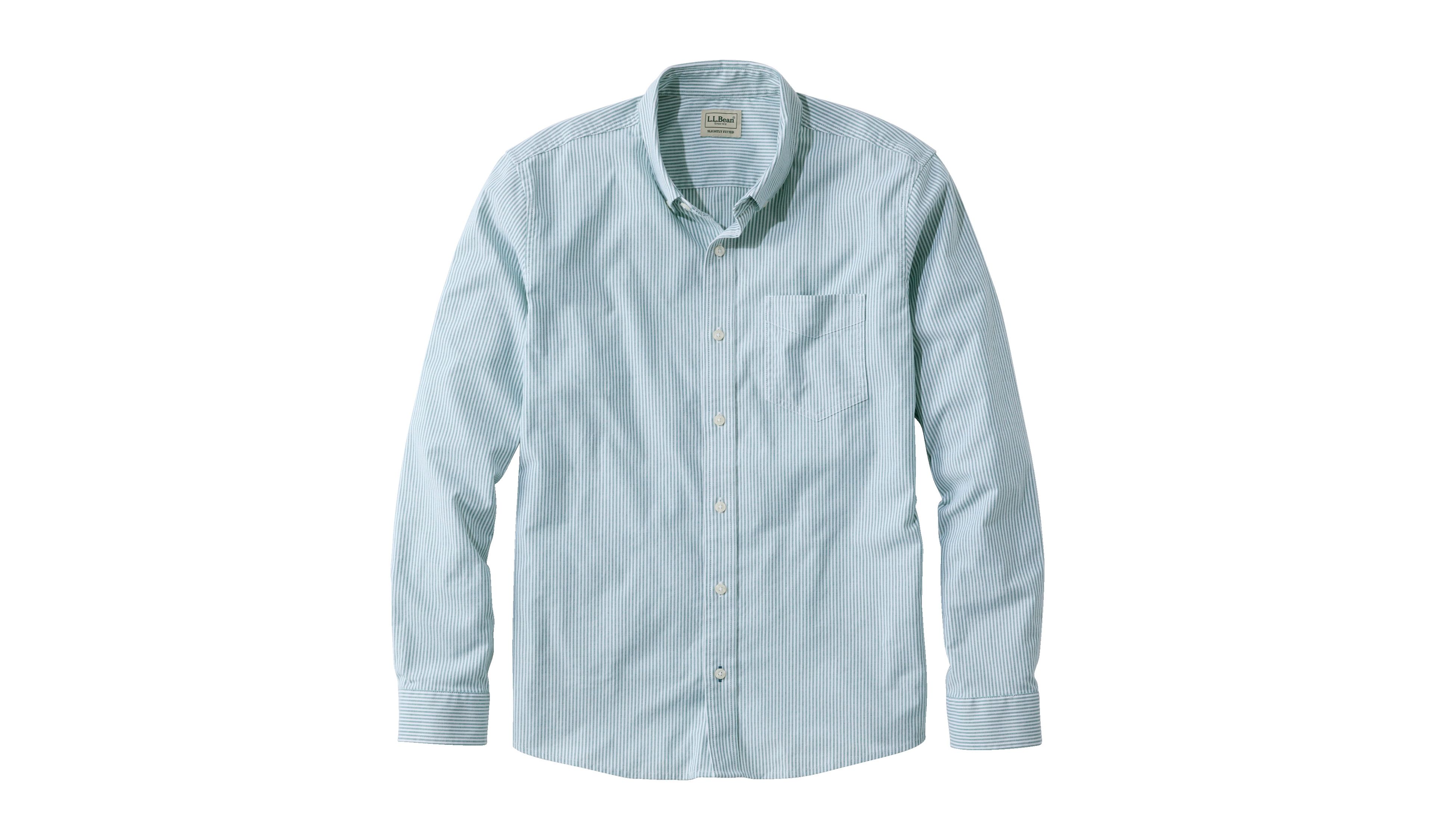 Men's Comfort Stretch® Oxford Shirt, Slightly Fitted, Stripe