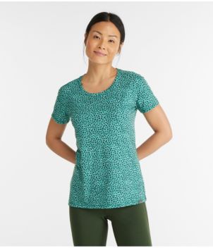 Women's Streamside Tee, Short-Sleeve Open Crewneck Print