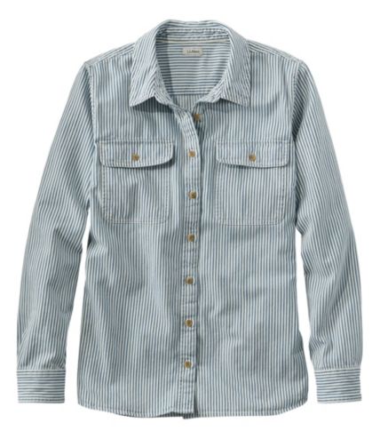 Women's L.L. Bean Heritage Washed Denim Shirt, Lined