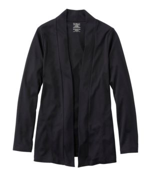 Women's Pima Cotton Open Cardigan, With Pockets