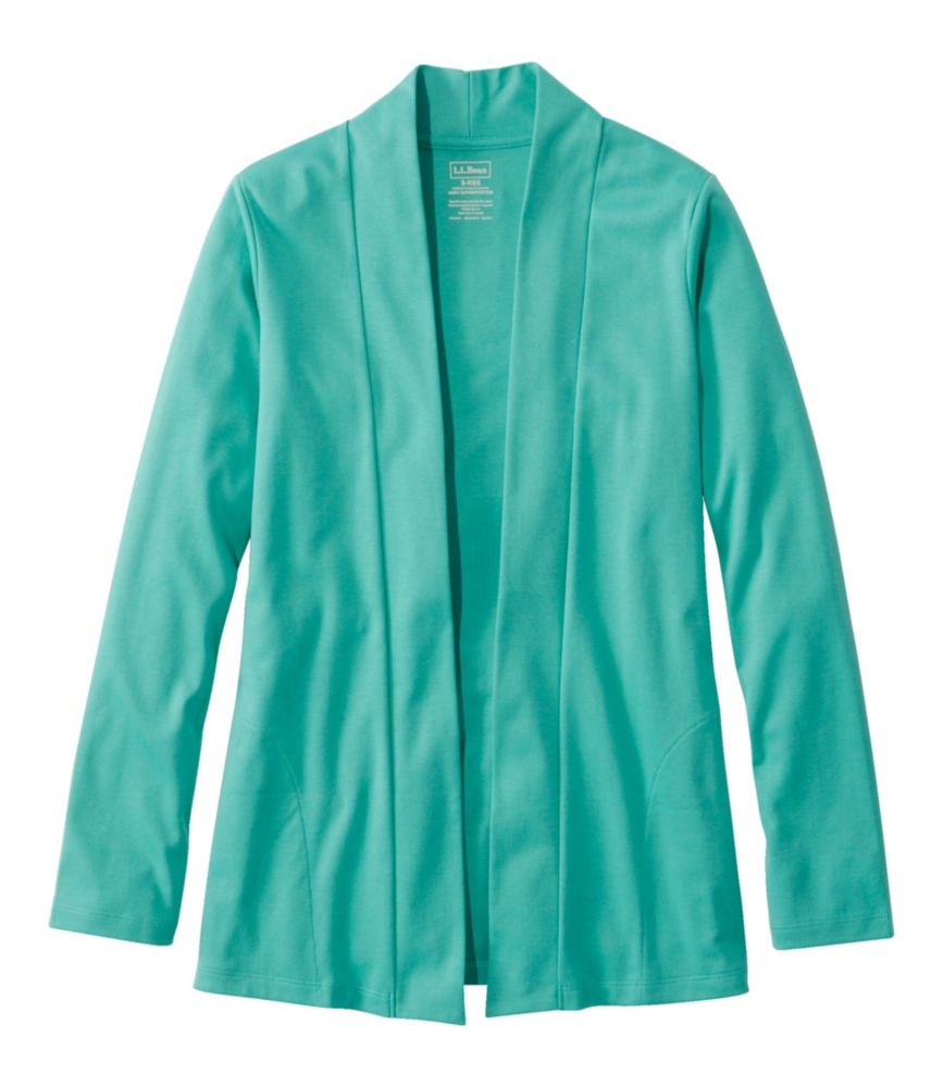 Women's Pima Cotton Open Cardigan, With Pockets