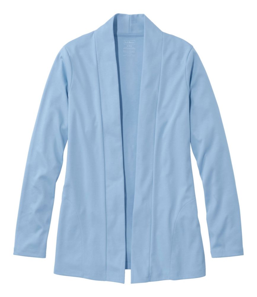 Women's Pima Cotton Open Cardigan, With Pockets