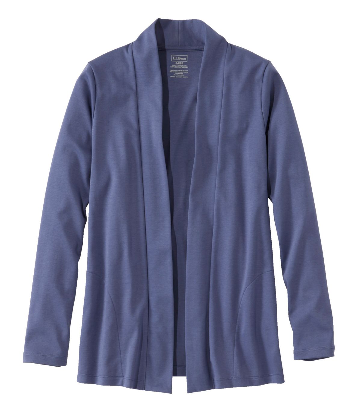 Women's Pima Cotton Open Cardigan, With Pockets