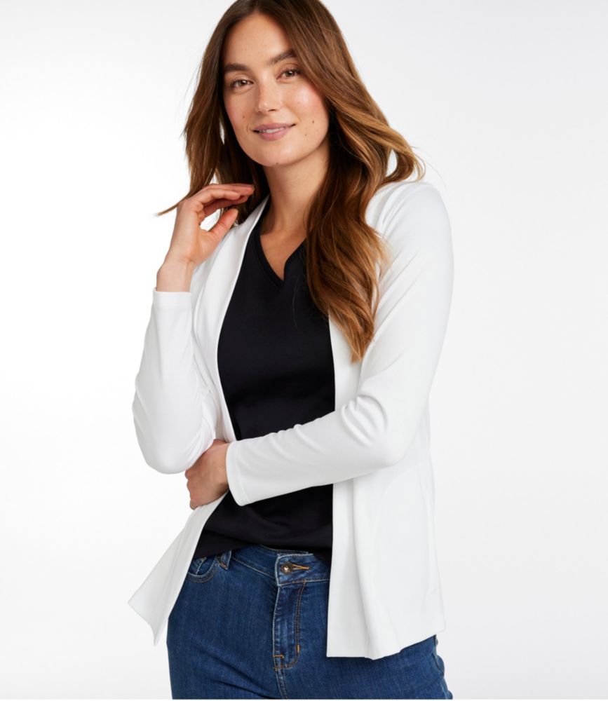 Women's Pima Cotton Open Cardigan, With Pockets