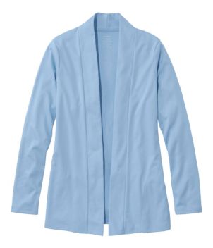 Women's Pima Cotton Open Cardigan, With Pockets