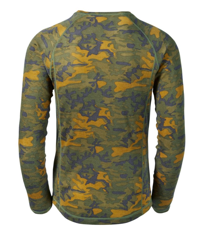 Men's Cresta Wool Midweight Base Layer, Crew Camouflage Base Layers