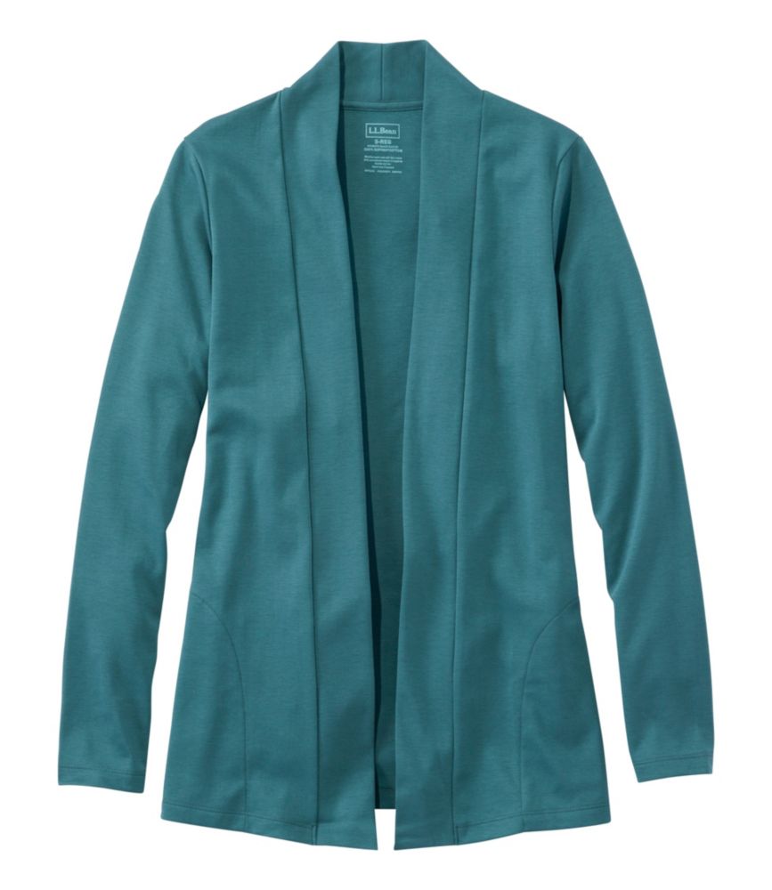 Women's Pima Cotton Open Cardigan, With Pockets