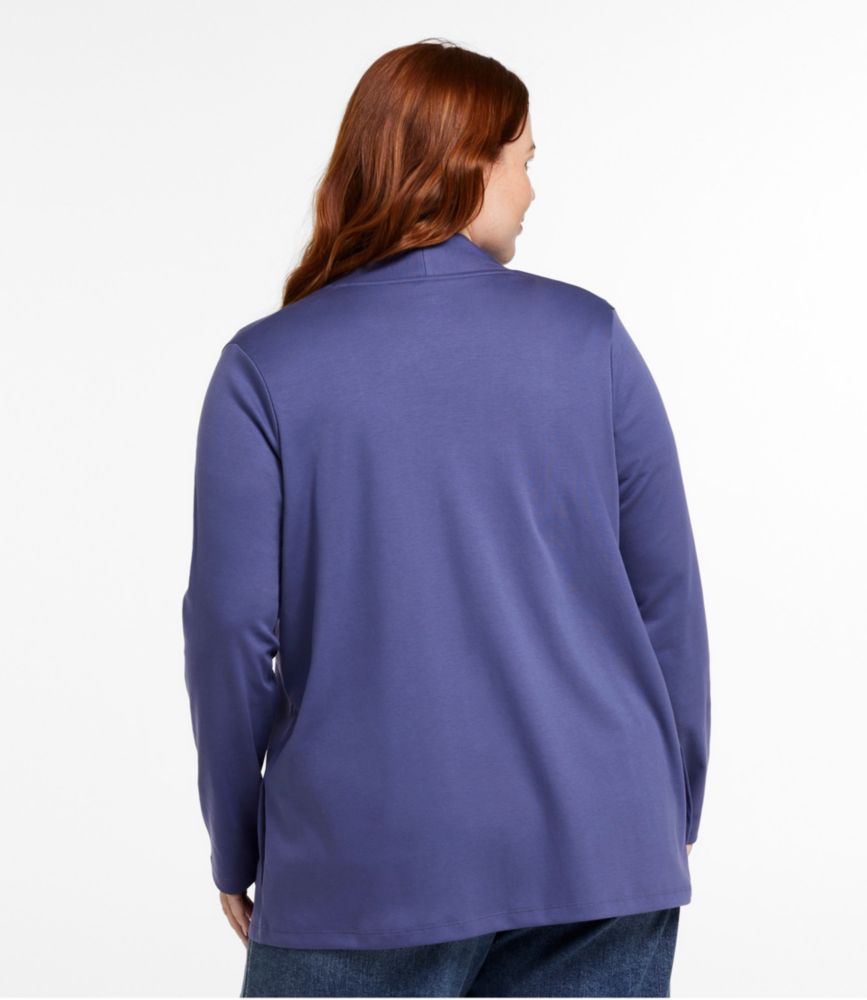 Women's Pima Cotton Open Cardigan, With Pockets