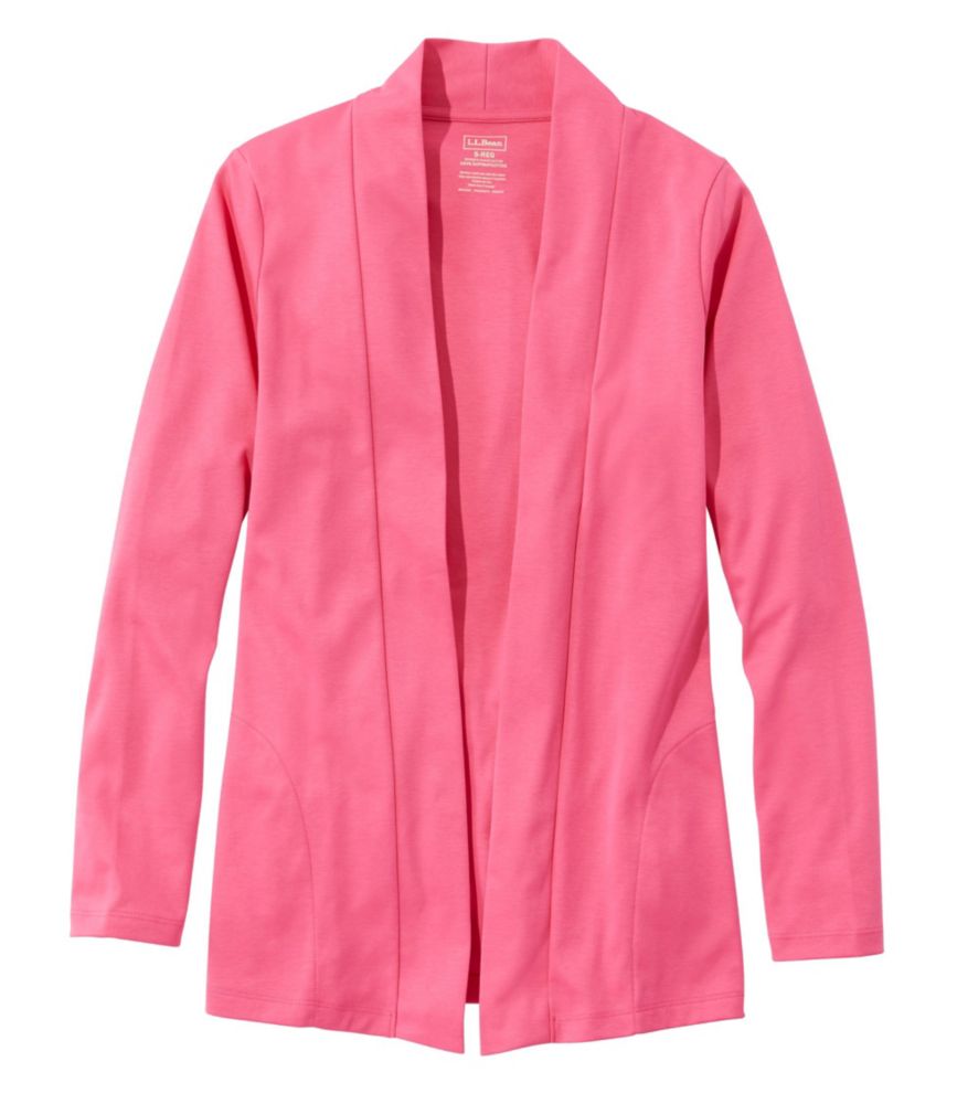 Women's Pima Cotton Open Cardigan, With Pockets Tees & Knit Tops at L