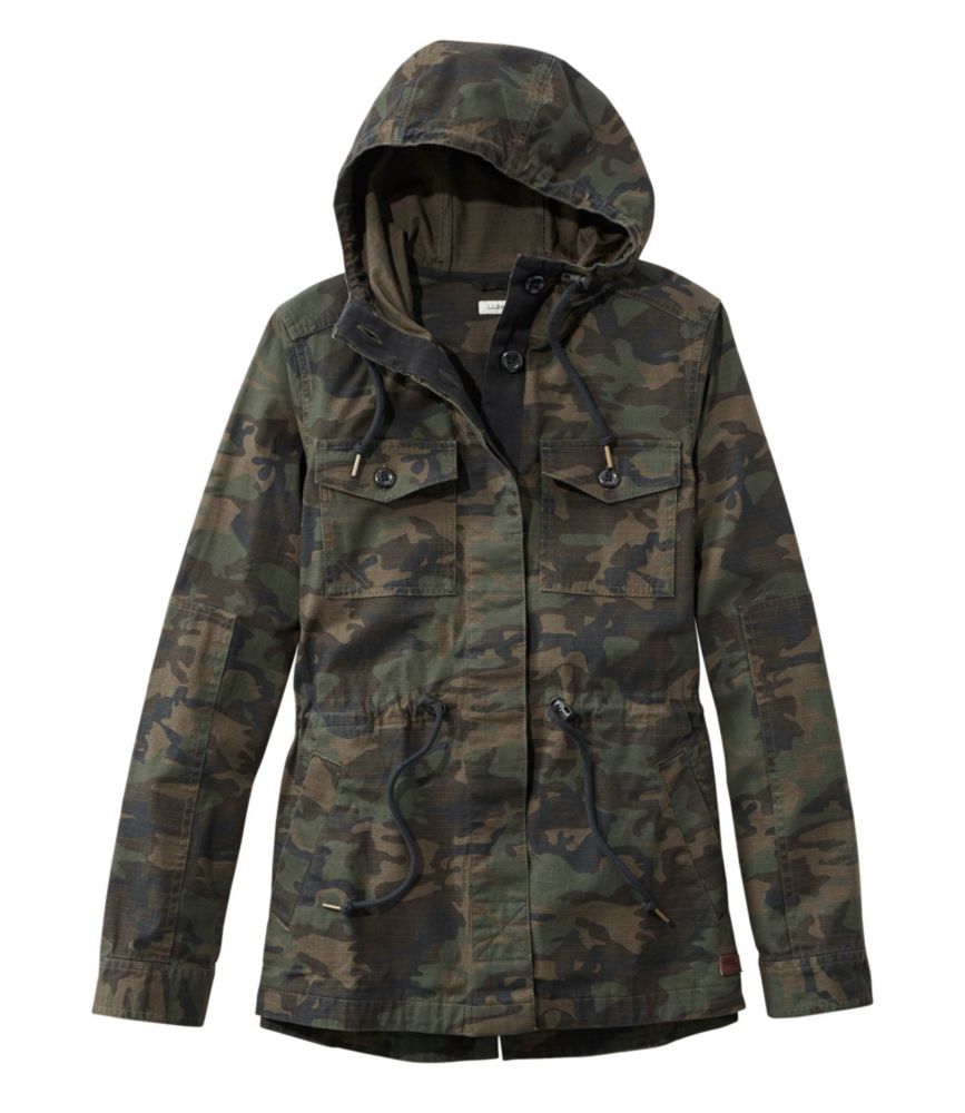 womens camo parka with fur hood