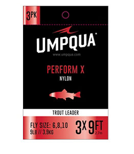 Umpqua Perform X Trout Leader, 3-Pack