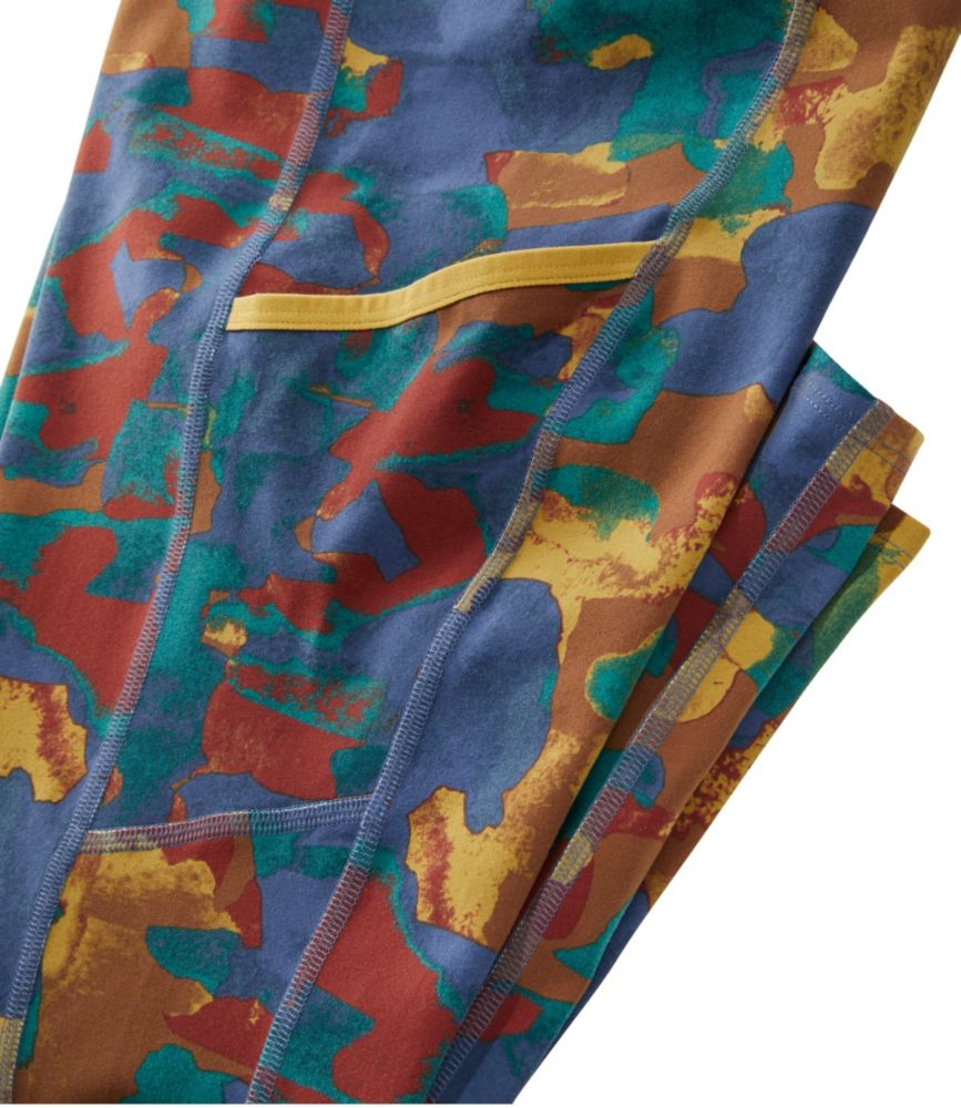 Women's Boundless Performance Pocket Tights, Mid-Rise Print, Warm Teal Camo, small image number 5