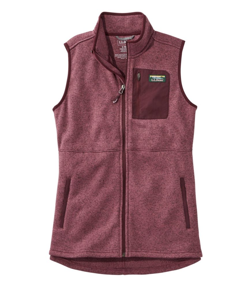 long fleece vest womens