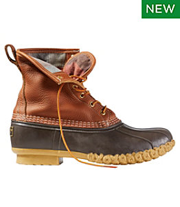 Men's Bean Boots 8", Flannel-Lined Insulated