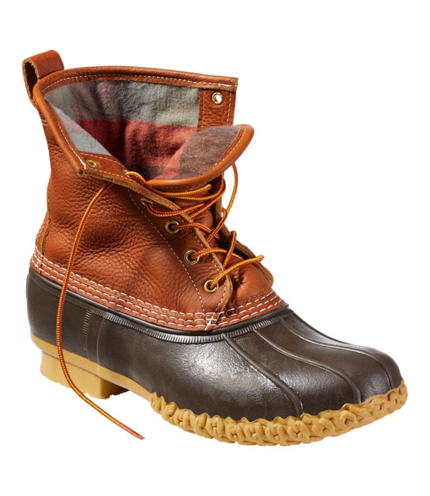 Men's Bean Boots 8", Flannel-Lined Insulated