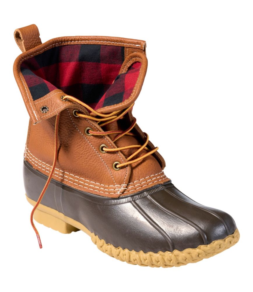 Men's Bean Boots 8", Flannel-Lined Insulated