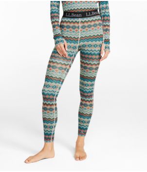 Women's L.L.Bean Lightweight Base Layer Pants, Print