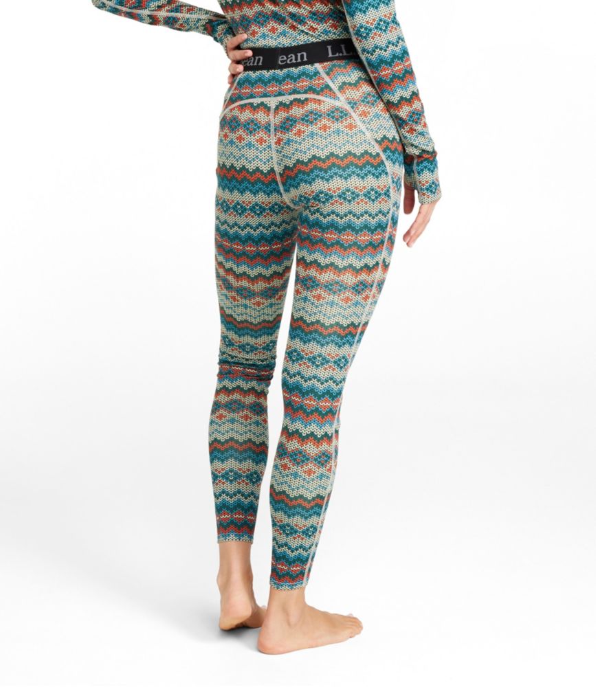 Women's L.L.Bean Lightweight Base Layer Pants, Print, , small image number 3