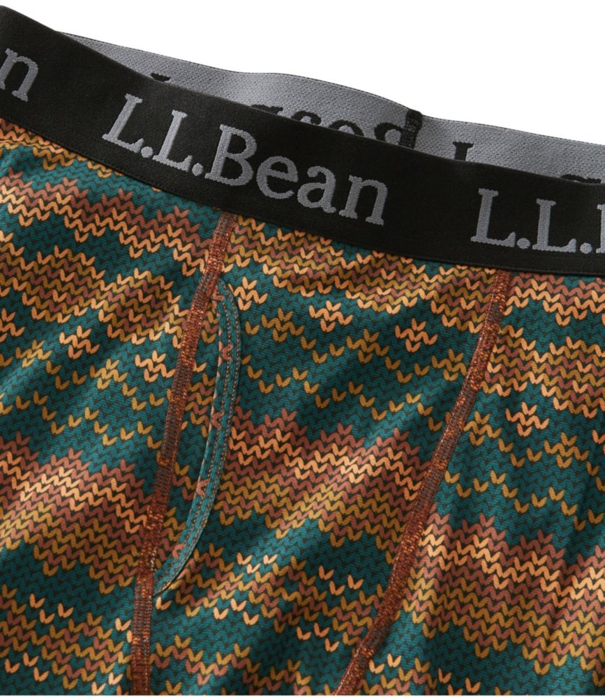 Men's L.L.Bean Lightweight Base Layer Pants, Print, Warm Umber Fair Isle, small image number 6