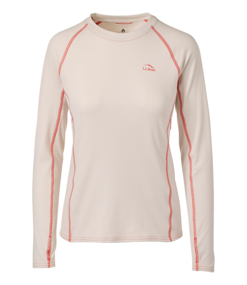 Women's L.L.Bean Midweight Crew Base Layer, Long Sleeve, Silver Birch, small image number 1