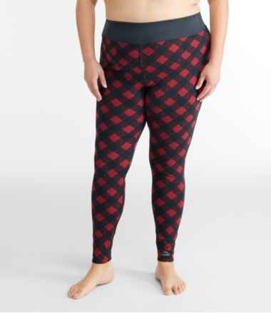 Women's L.L.Bean Midweight Base Layer Pants, Print