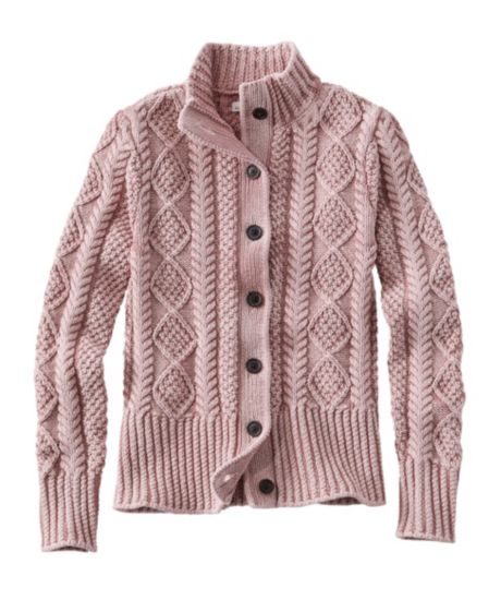 Women's Signature Cotton Fisherman Sweater, Short Cardigan Washed at L ...