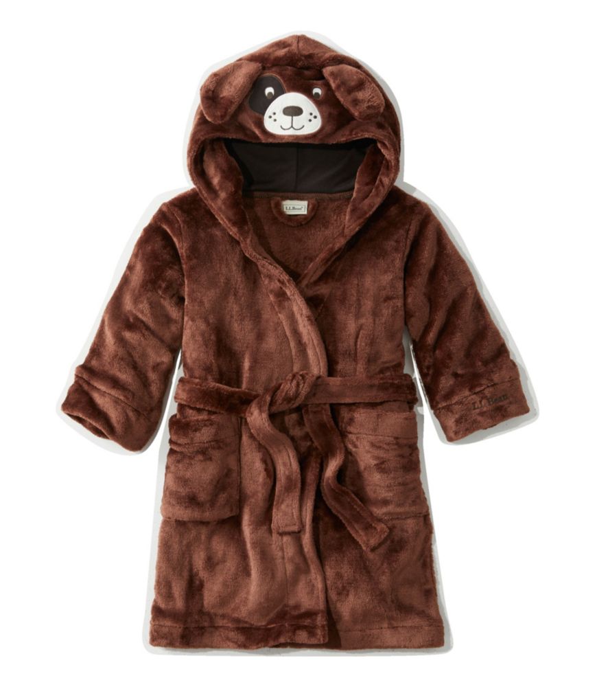 Toddlers' Cozy Animal Robe, Hooded, Dark Barley, small image number 1