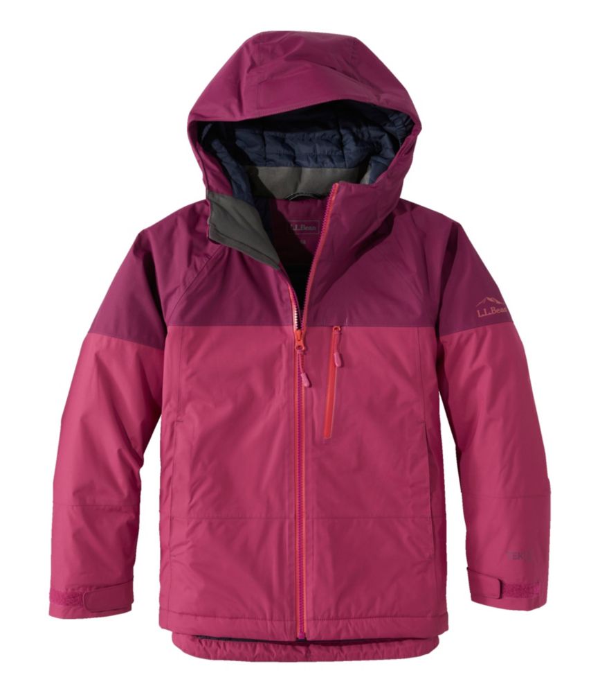 Kids' Waterproof Wildcat Ski Jacket, Dark Mulberry/Dark Raspberry, small image number 1