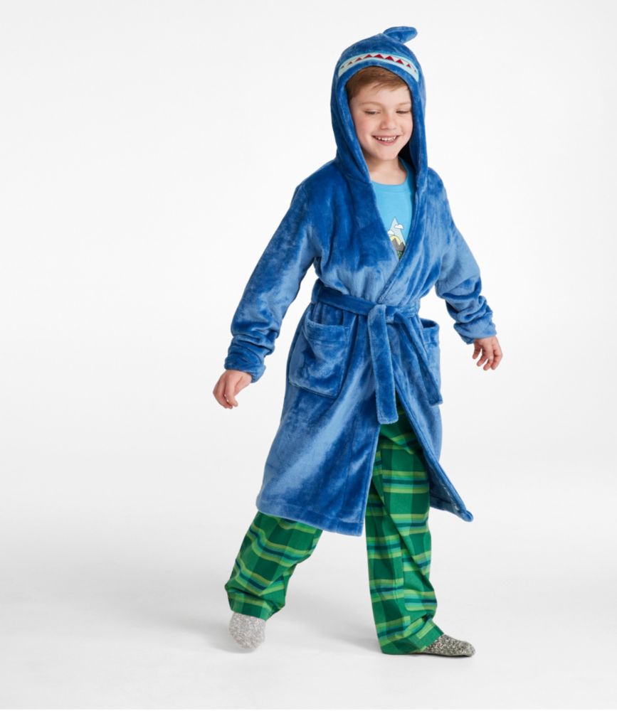 Kids' Cozy Animal Robe, Hooded, Bright Blue, small image number 4