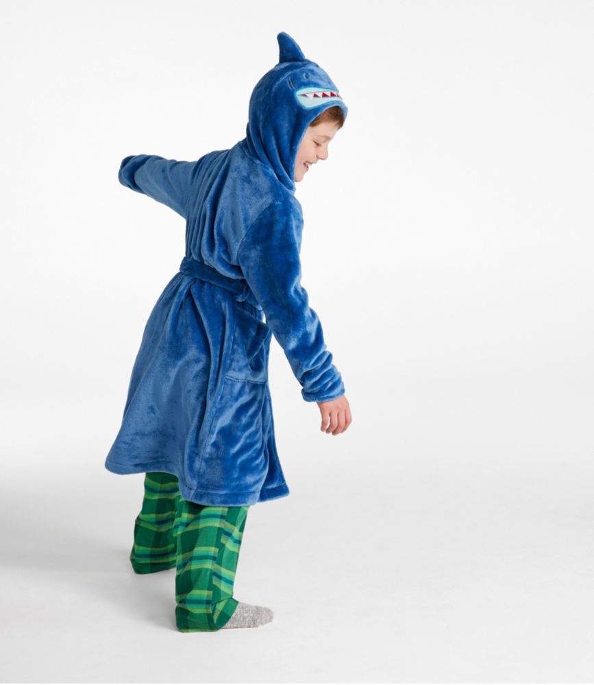 Kids' Cozy Animal Robe, Hooded, Bright Blue, small image number 5