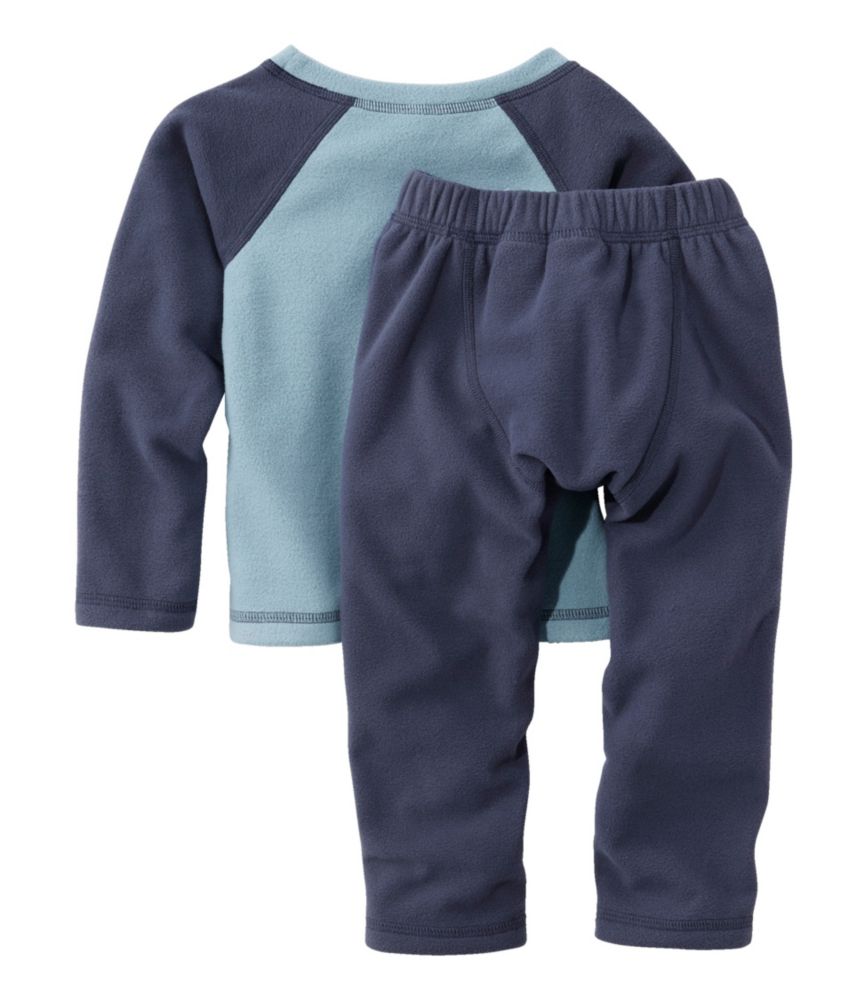 Infants' and Toddlers' Fitness Fleece Long-Sleeve Tee/Pants Set, Colorblock, Carbon Navy/Cadet Blue, small image number 4