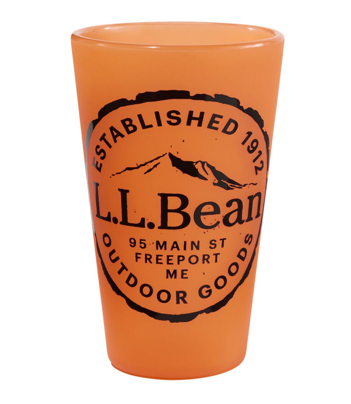 L.L.Bean Silipint Pint Glass, Wood Grain