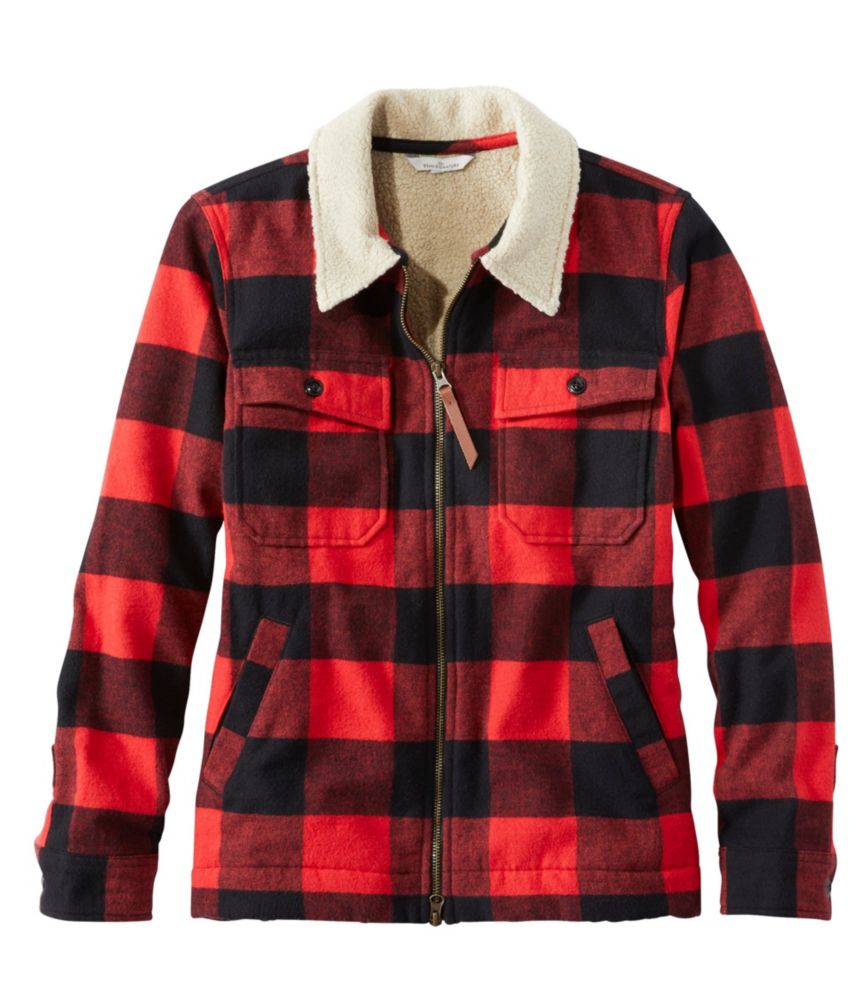 women's flannel jacket with sherpa lining