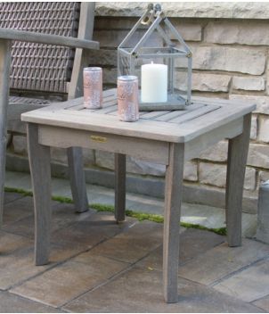 Eucalyptus End Table, Gray Washed