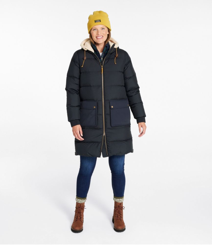 Women's Mountain Classic Down Coat, Sherpa-Lined, Kelp Green, small image number 4