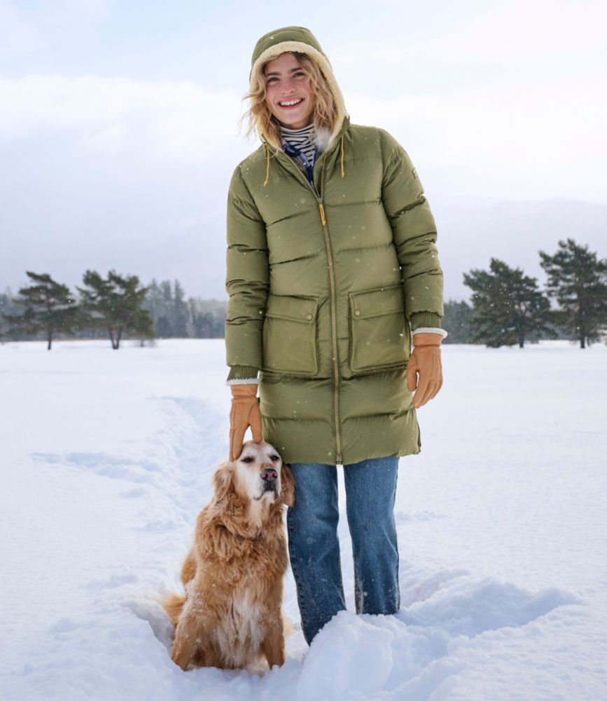 Women's Mountain Classic Down Coat, Sherpa-Lined, Eggplant, small image number 11