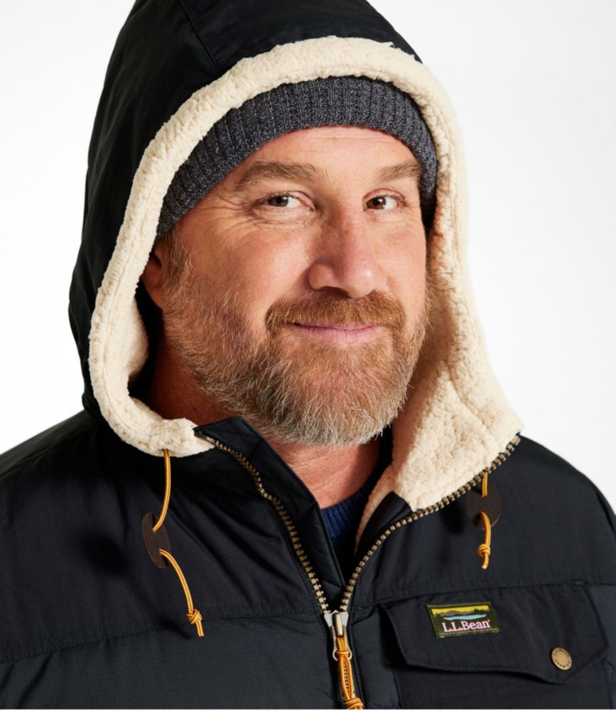 Men's Mountain Classic Down Hooded Jacket, Sherpa-Lined