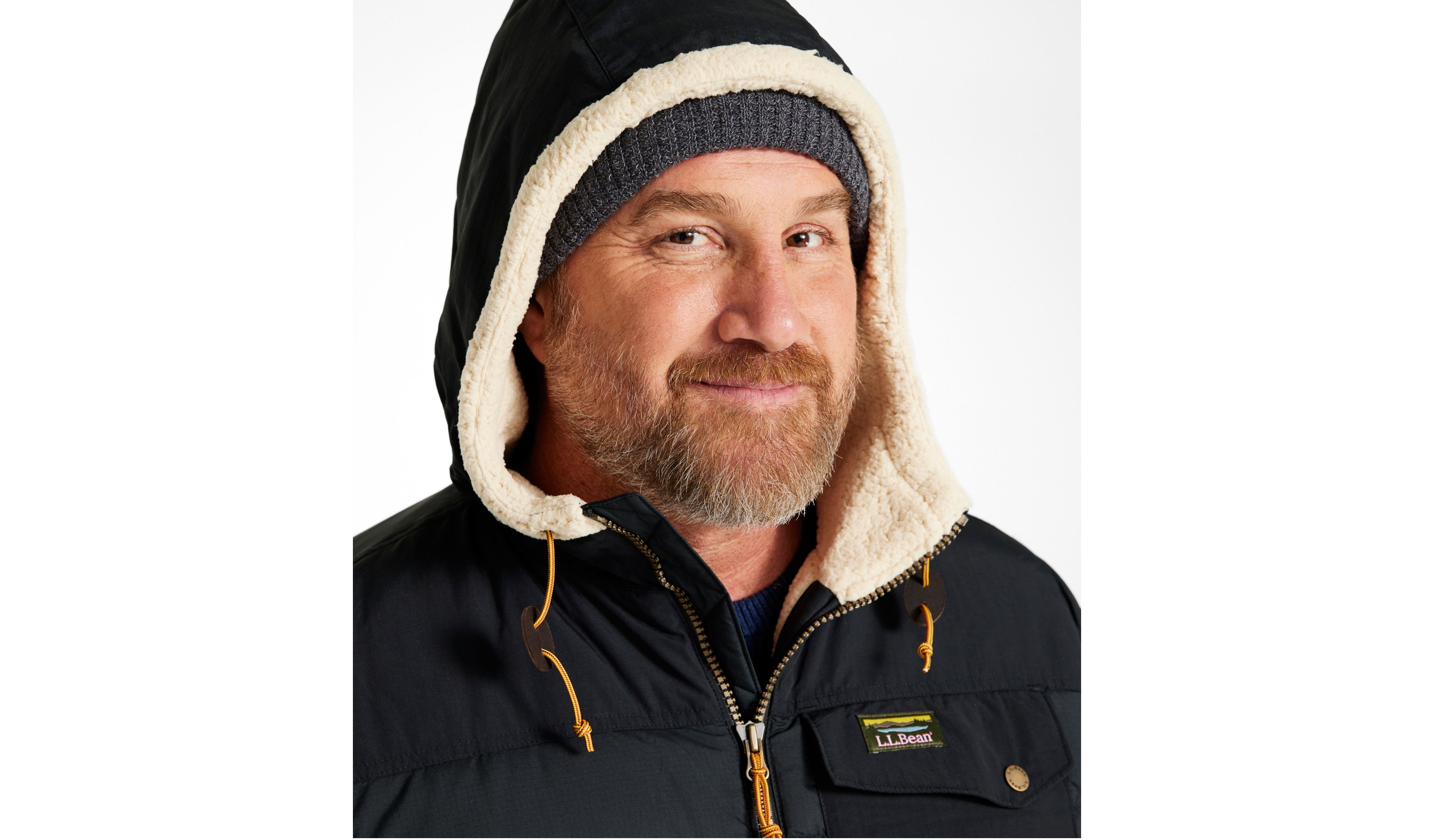 Men's Mountain Classic Down Hooded Jacket, Sherpa-Lined