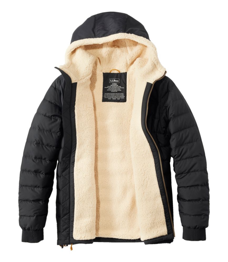 Men's Mountain Classic Down Hooded Jacket, Sherpa-Lined