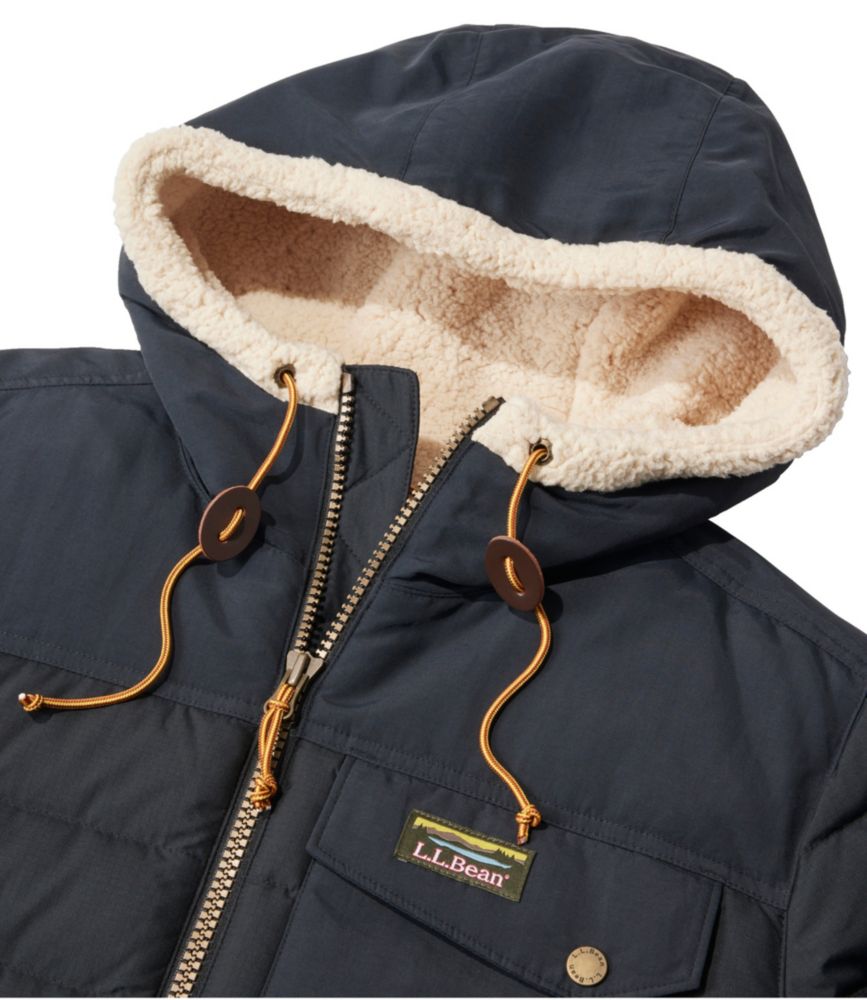 Men's Mountain Classic Down Hooded Jacket, Sherpa-Lined
