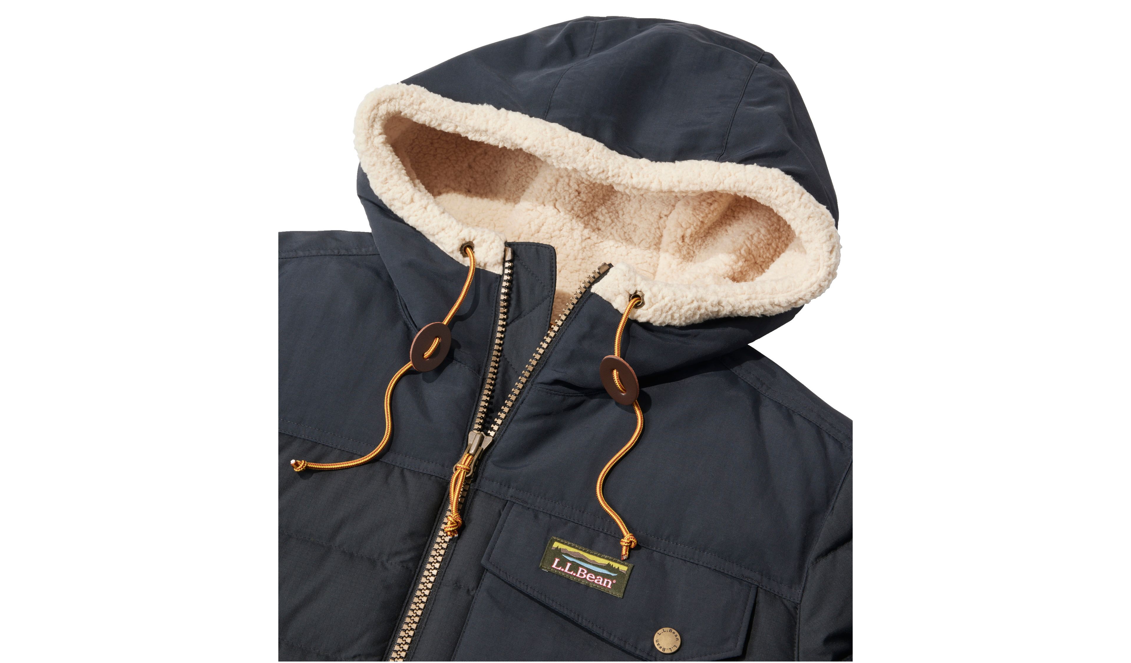 Men's Mountain Classic Down Hooded Jacket, Sherpa-Lined
